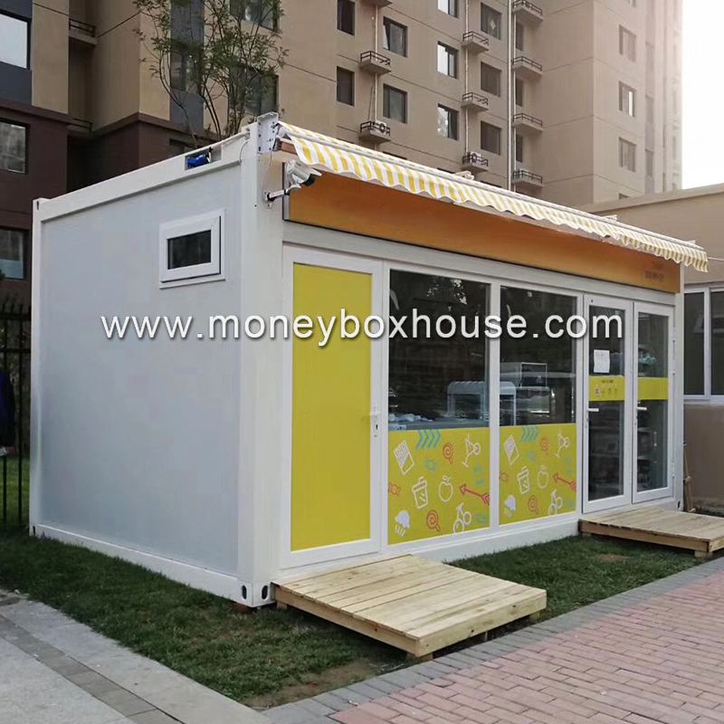 Low cost new design modern portable mobile luxury prefab cargo container shop