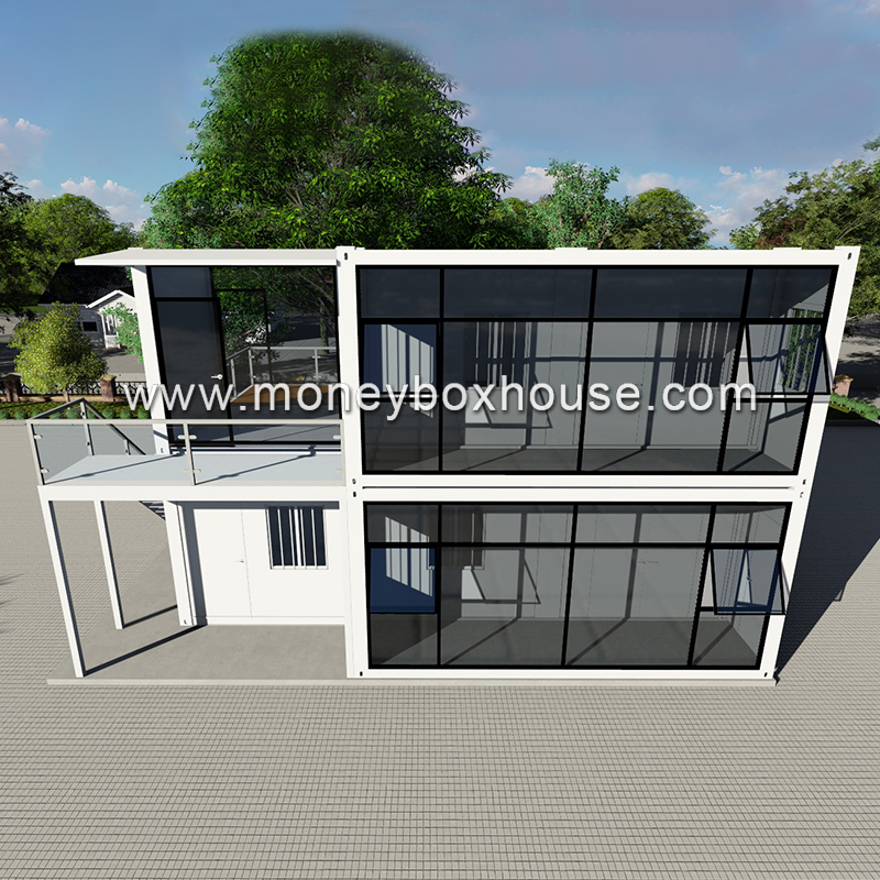 Low cost 20 foot luxury movable perfab double shipping container resort house