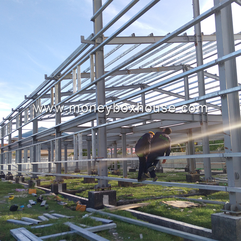 China manufactory long span strong industrial steel frame building contruction