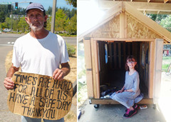 9χρονη κοπέλα χτίζει μικροσκοπικά σπίτια για τους άστεγους